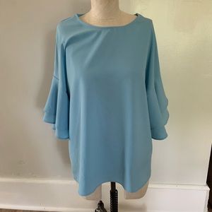 Layered Bell Sleeve Blouse